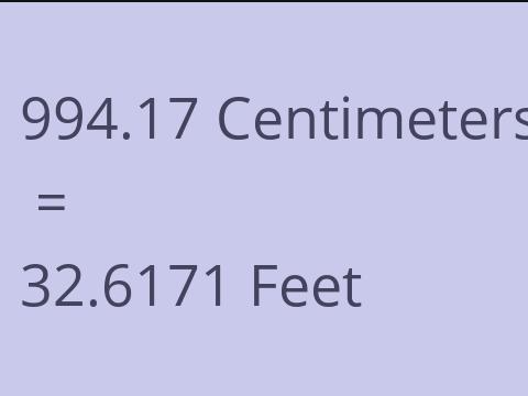 994.17 CM TO FEET