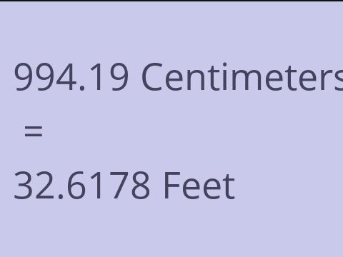 994.19 CM TO FEET