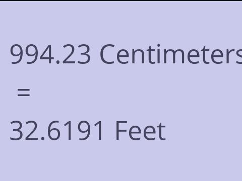 994.23 CM TO FEET