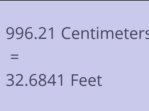 996.21 CM TO FEET