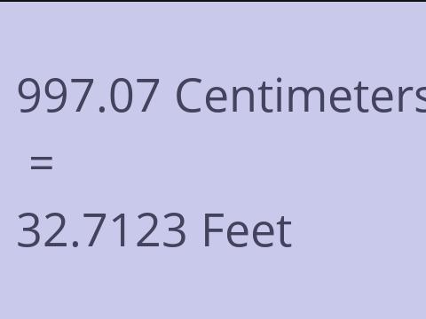 997.07 CM TO FEET