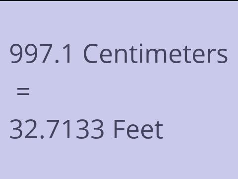 997.1 CM TO FEET