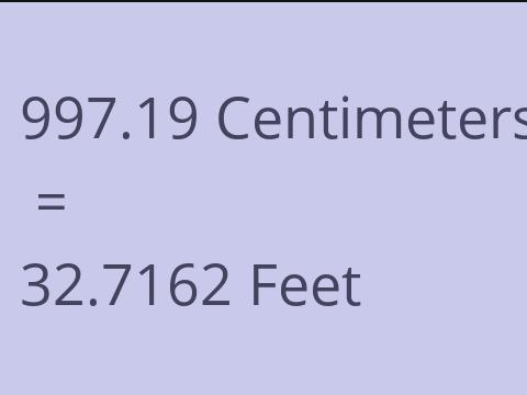 997.19 CM TO FEET