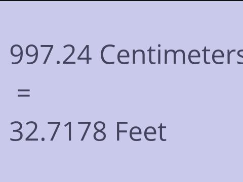 997.24 CM TO FEET