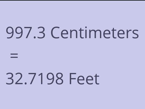 997.3 CM TO FEET