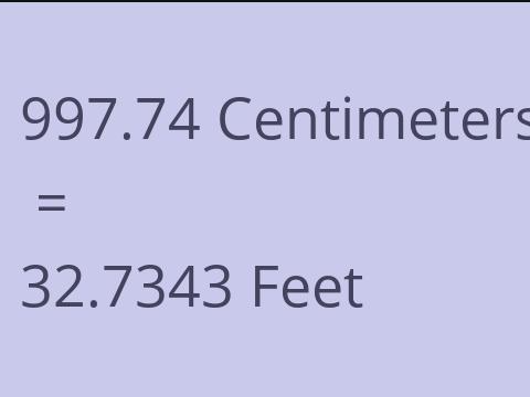 997.74 CM TO FEET