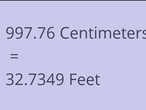 997.76 CM TO FEET