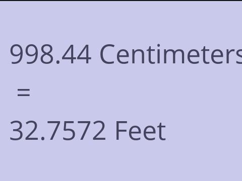 998.44 CM TO FEET